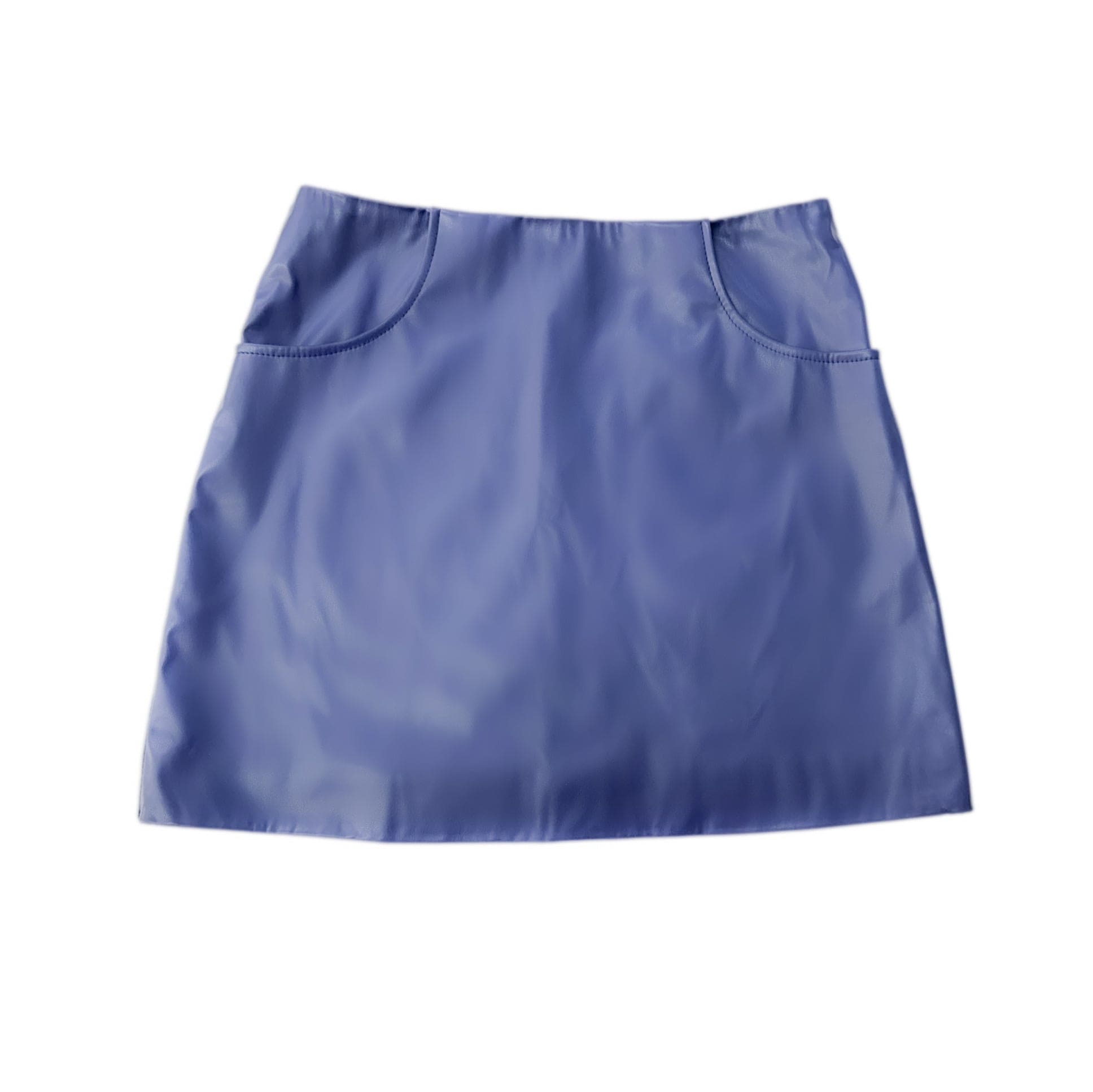 Girl | Vegan Leather Skirt | Navy