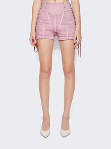 Women | Jean Paul Gaultier X Knwls | Washed Laced Crop Top | Lilac