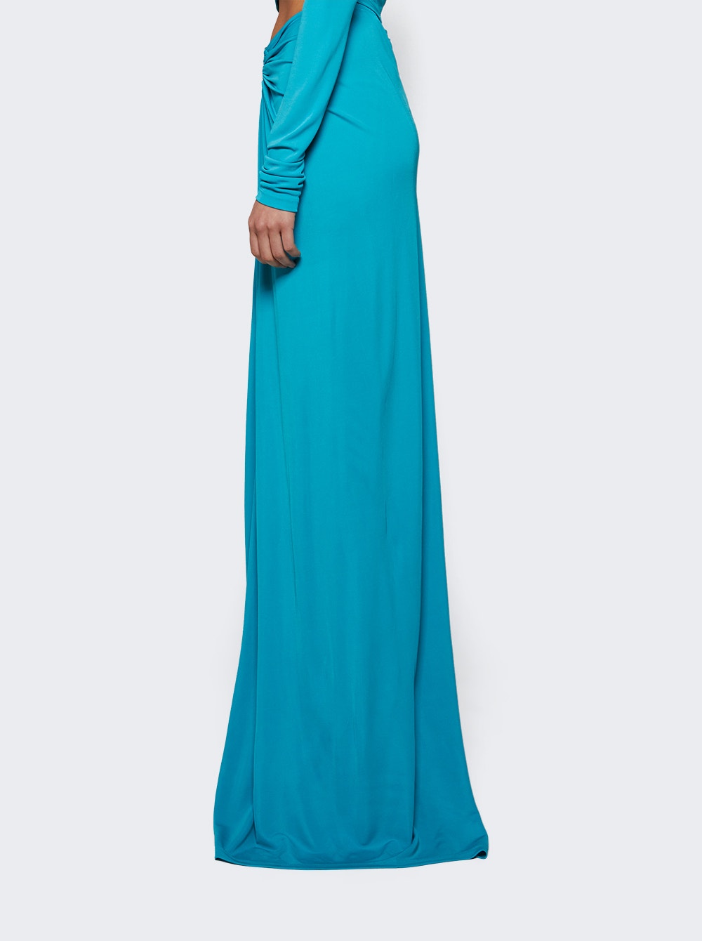 Women | Christopher Esber | Bezel Quartz Ruched Skirt Teal