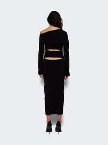 Women | Christopher Esber | Slashed Knit Shrug Dress | Black