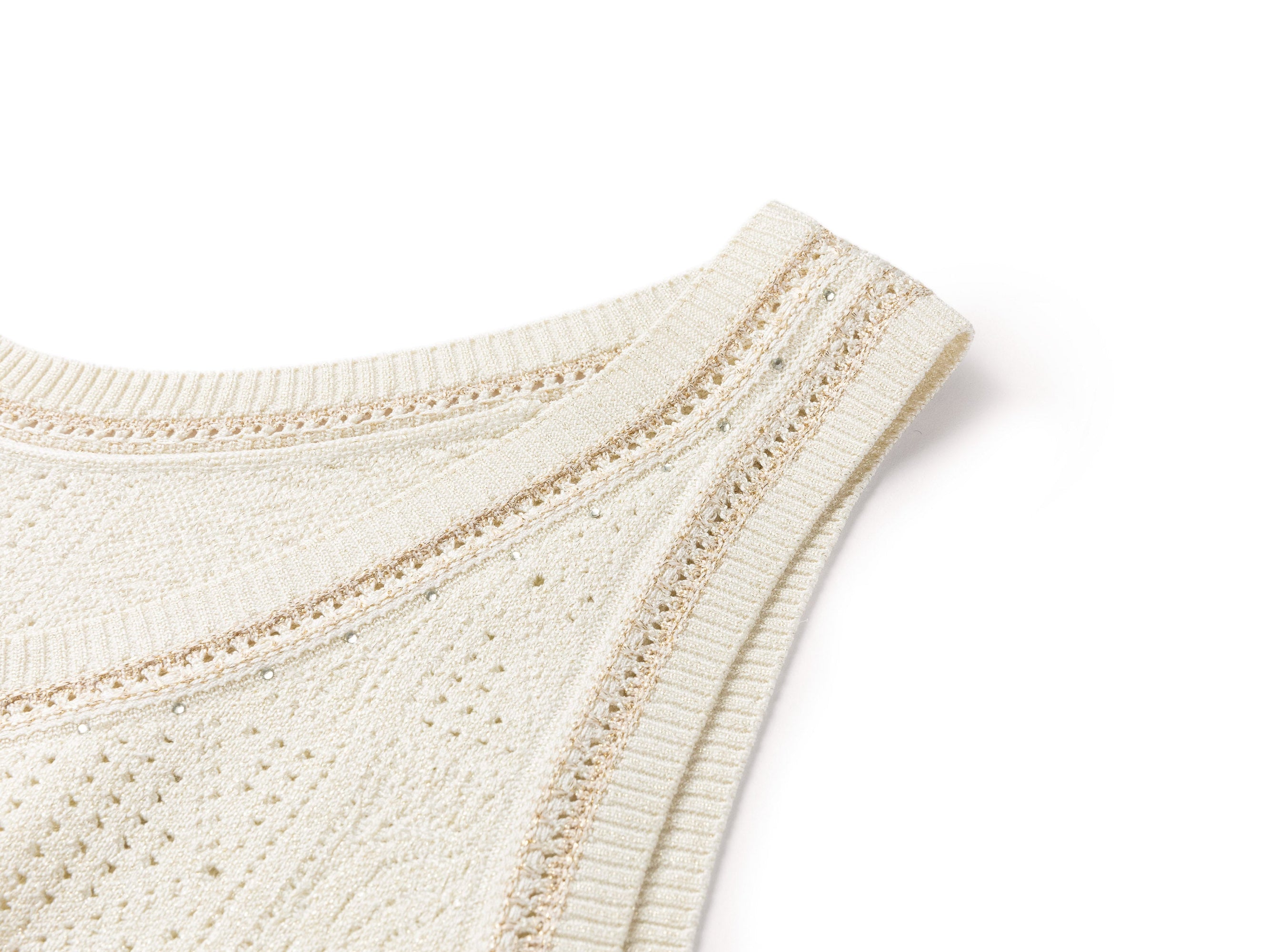 Mulberry Silk Openwork Vest Camisole | Beige
