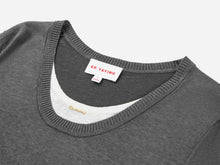 Linen Blend Crew Neck T-Shirt | Grey