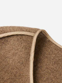 Wool Mid-Length Coat Jacket | Camel