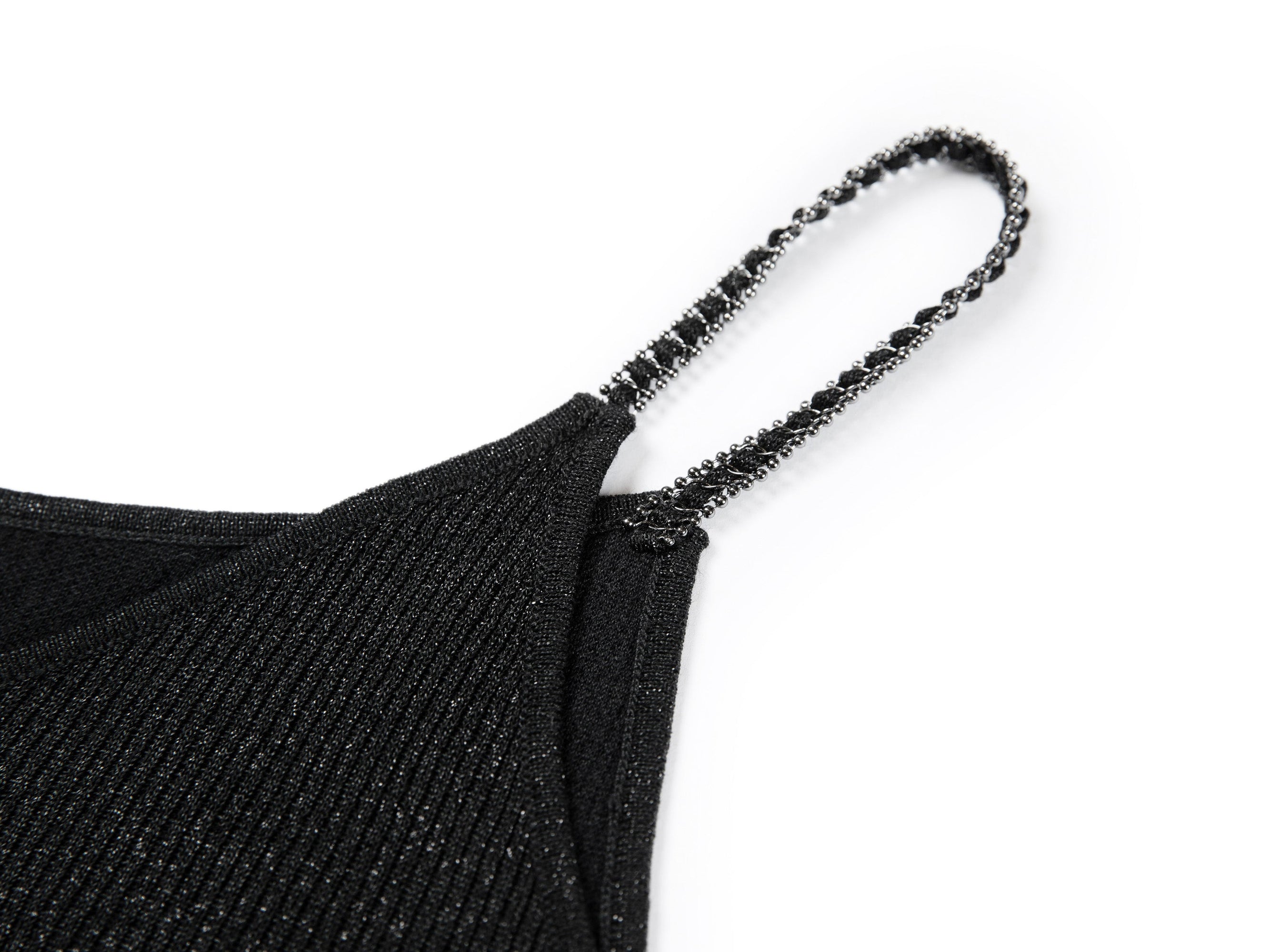 Silk-Blend V-Neck Camisole | Black