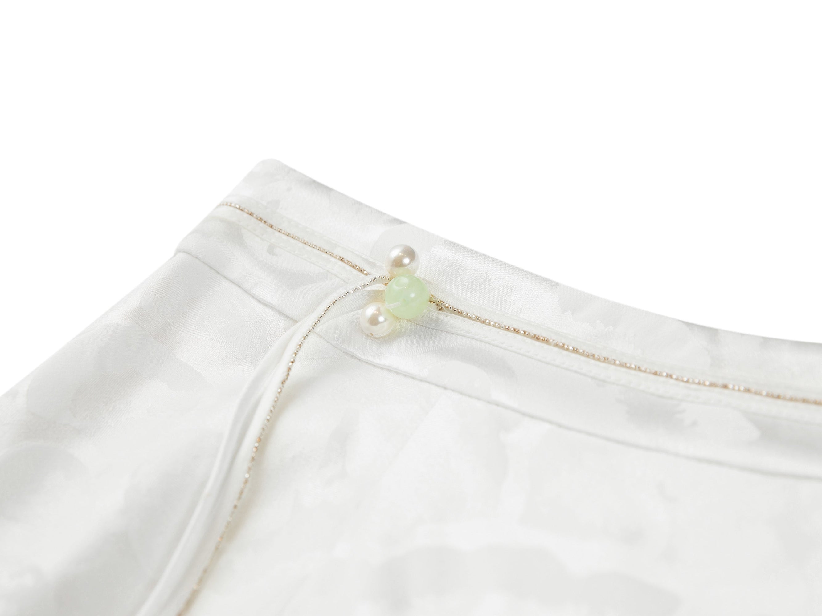 Jacquard Midi Skirt | White