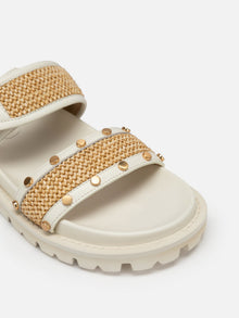 Comfortable Thick-soled Buckle Slippers | White