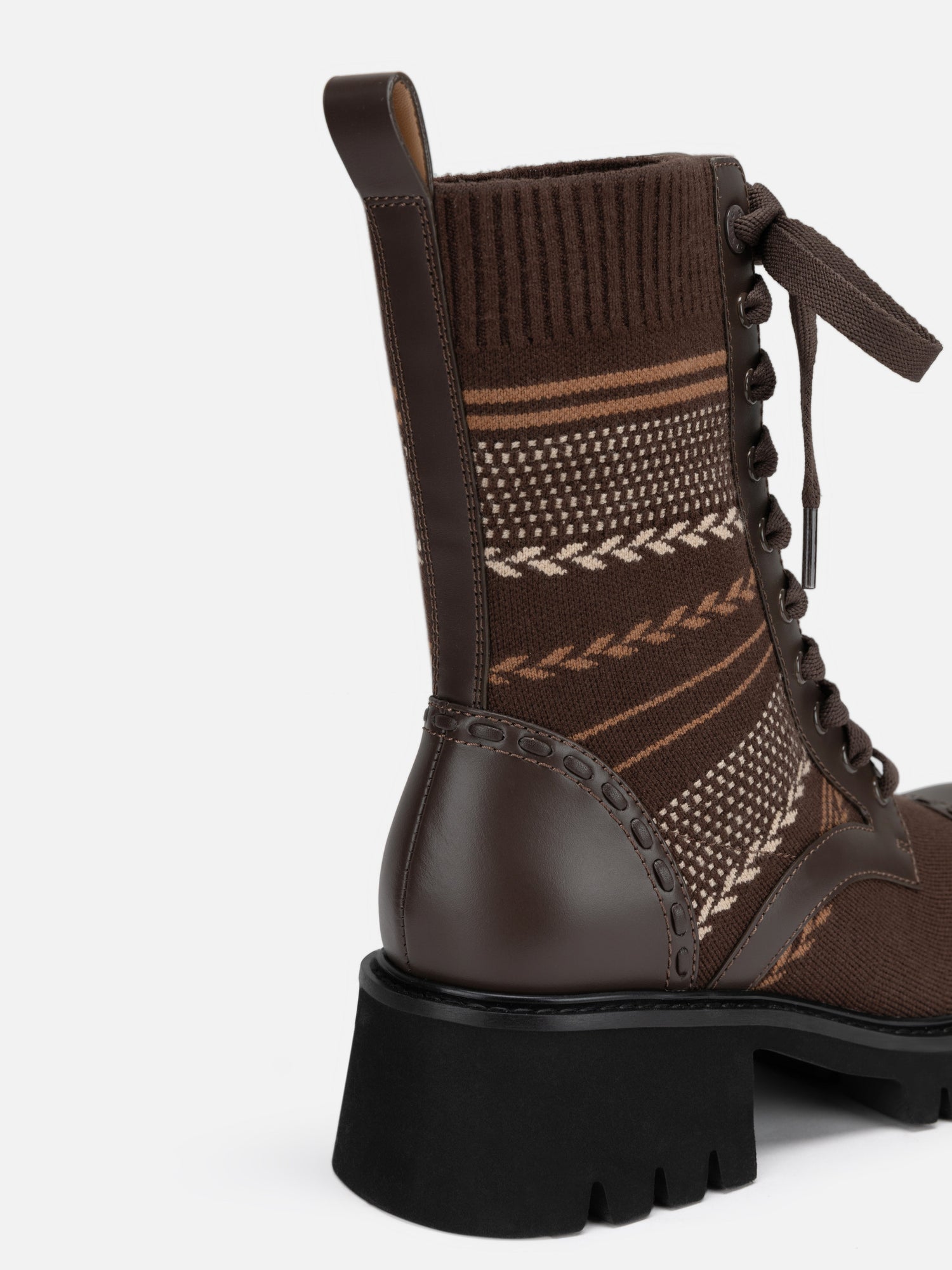 Jacquard Boot | Brown