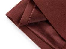 Wool Bag Skirt | Wine Red