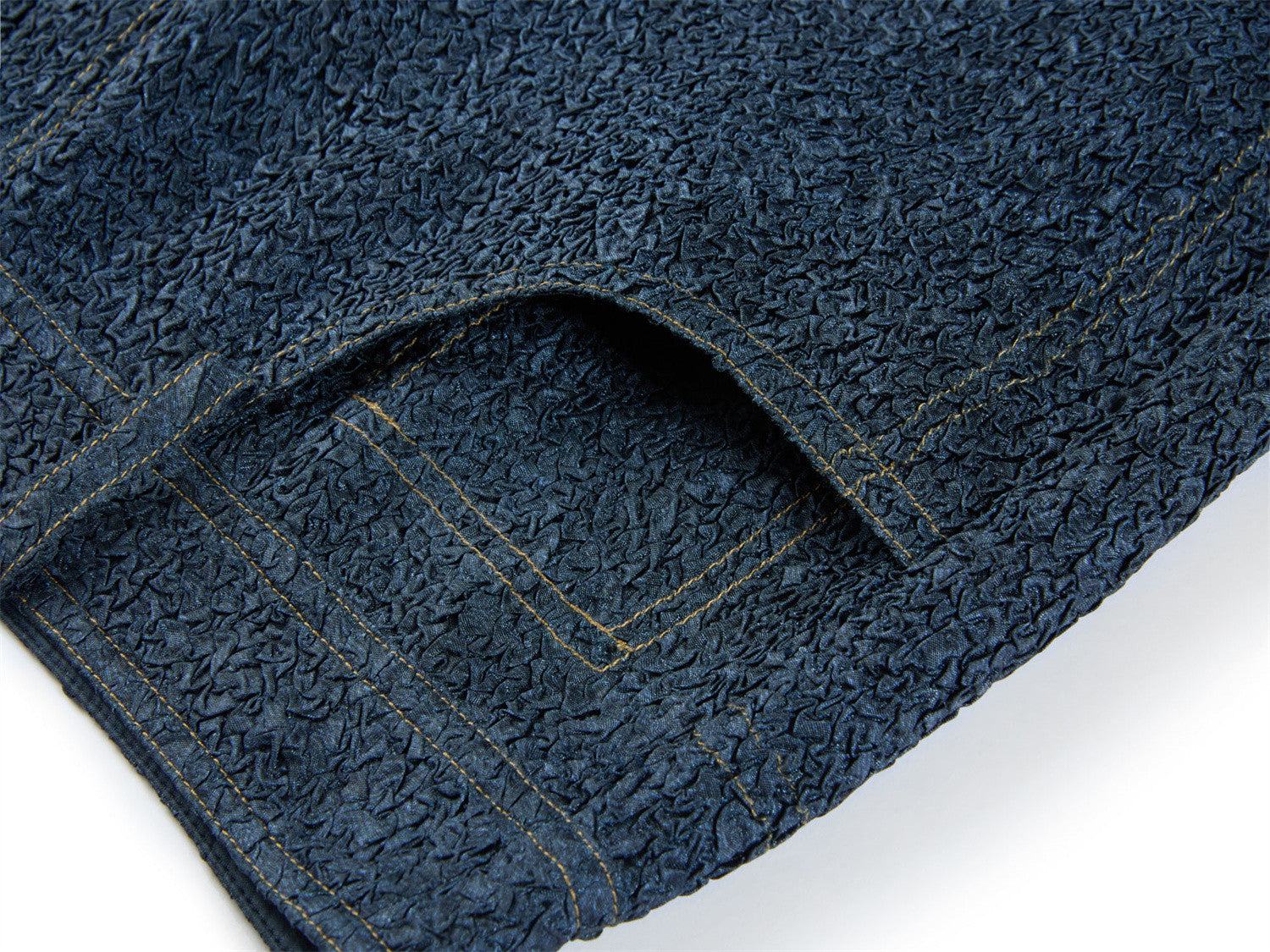 Textured Straight Pants | Navy