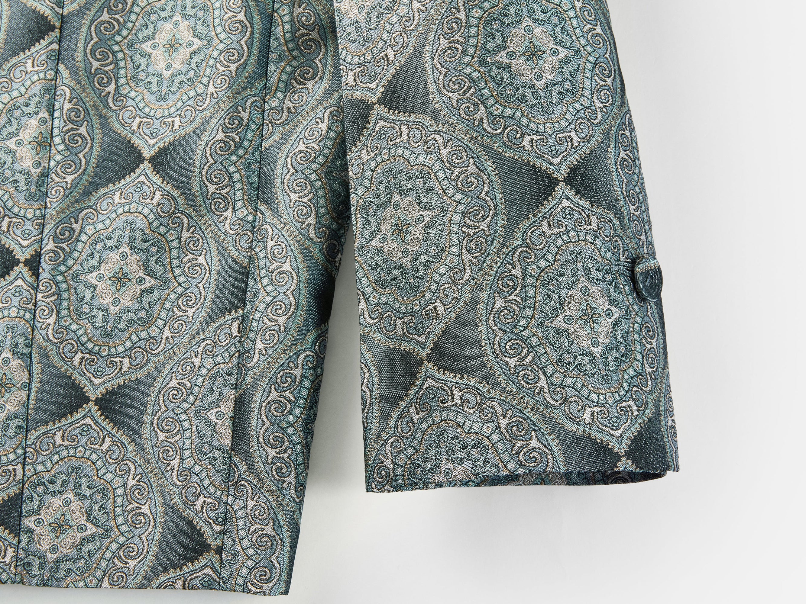 Silk Jacquard Blazer Jacket | Grey