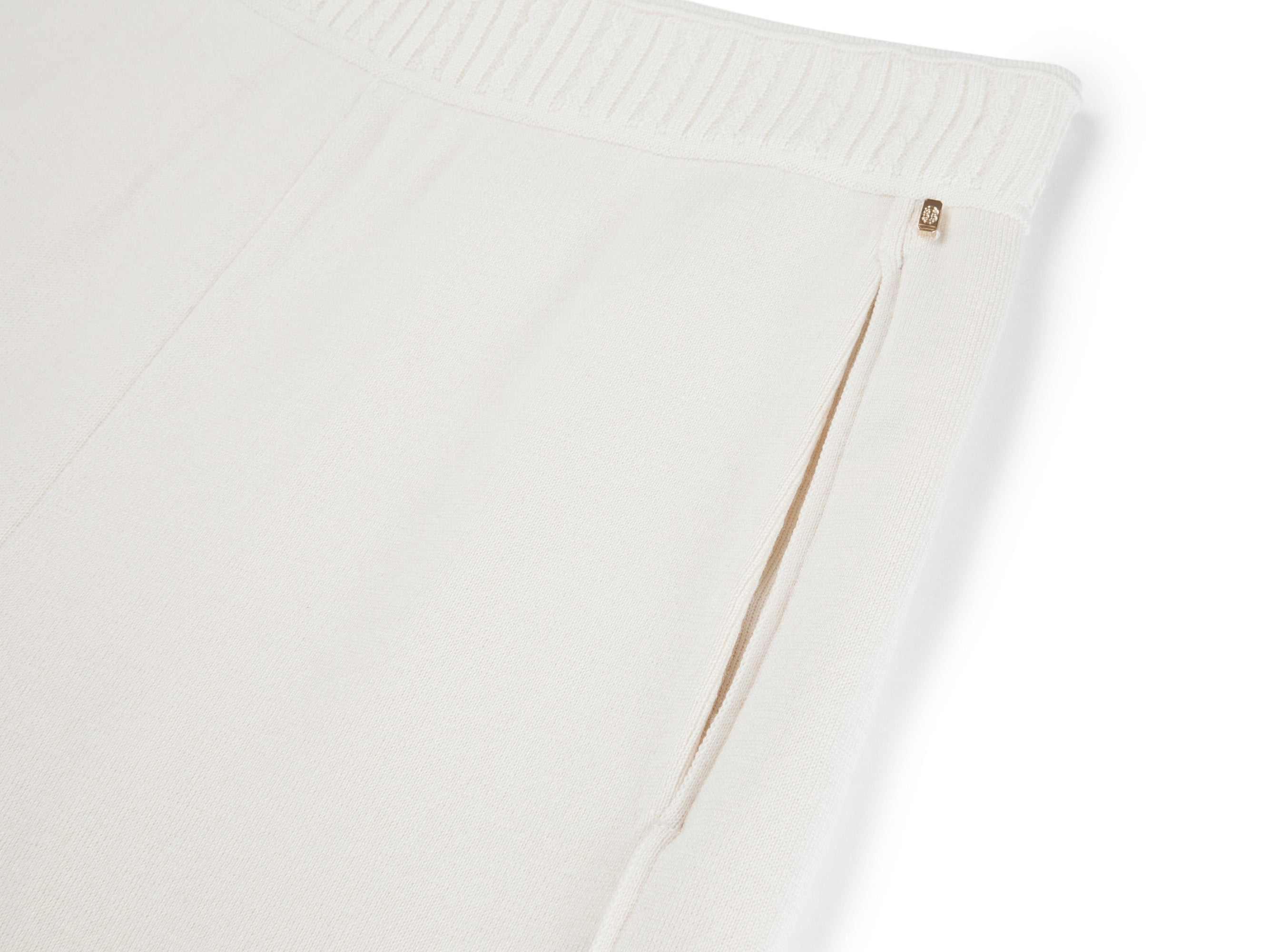 Wool Cashmere Straight-Leg Pants | Beige