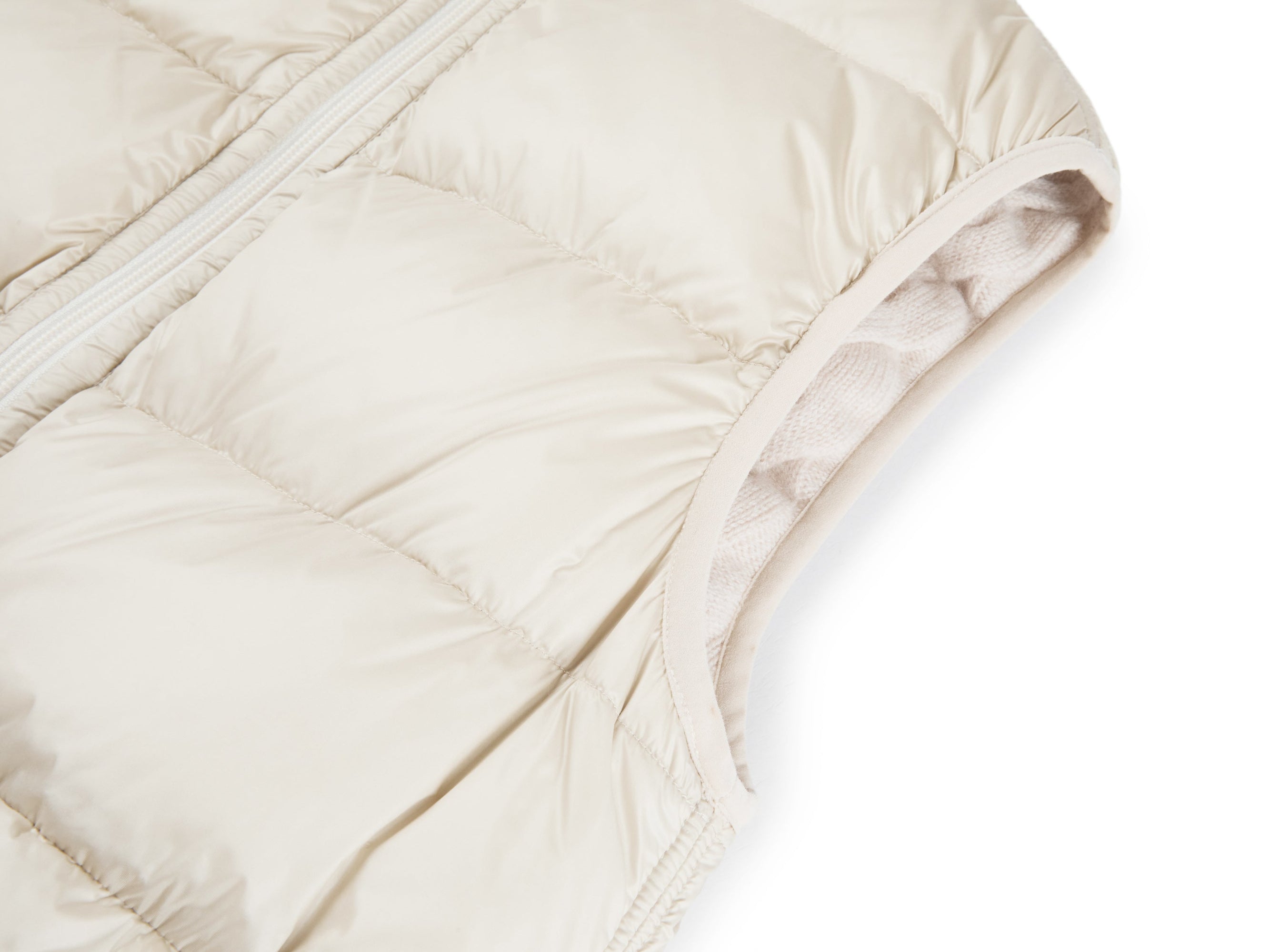 Stand Collar Goose Down Vest | White