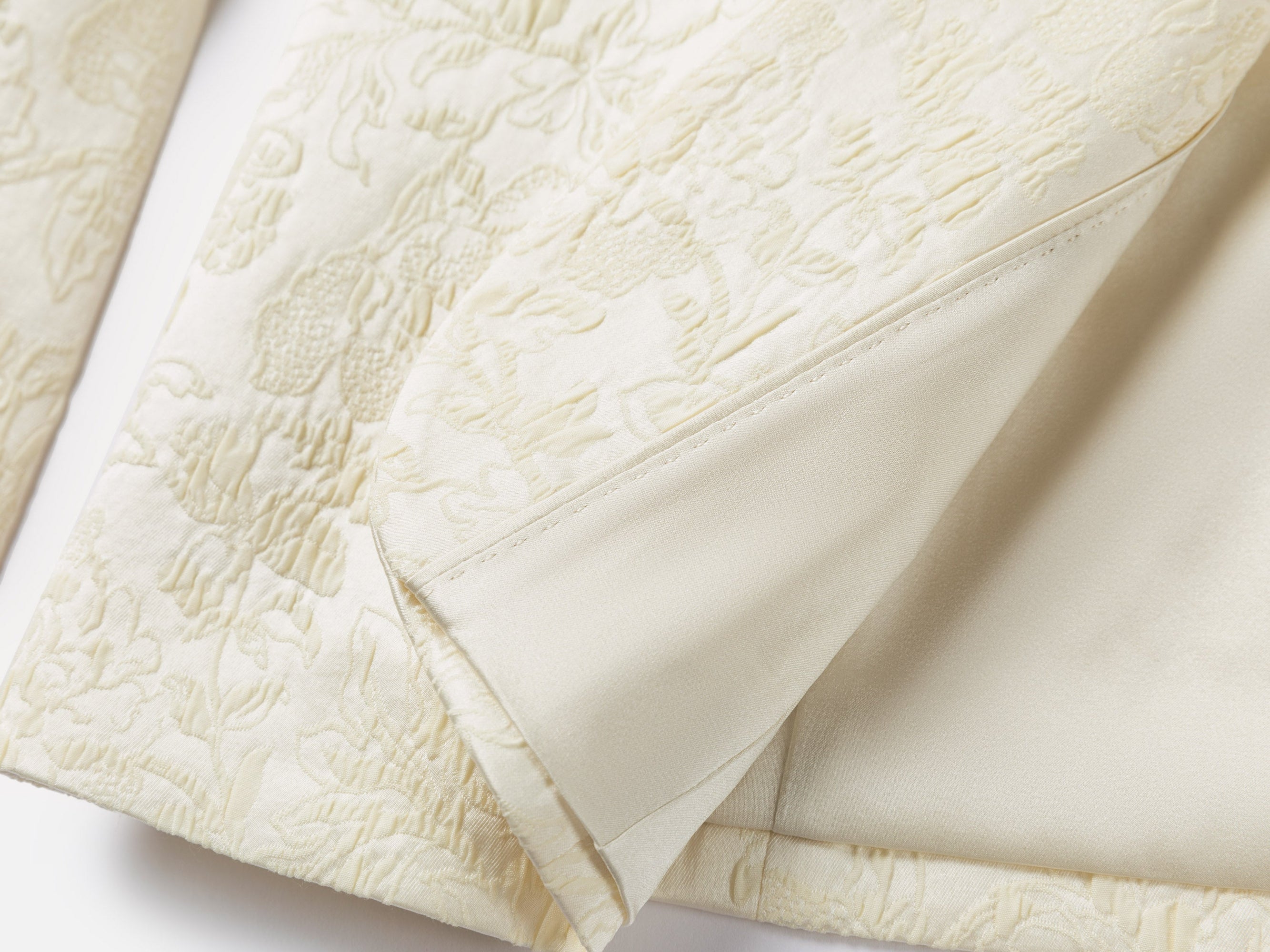 Mulberry Silk Wool Jacquard Blazer Coat | Beige