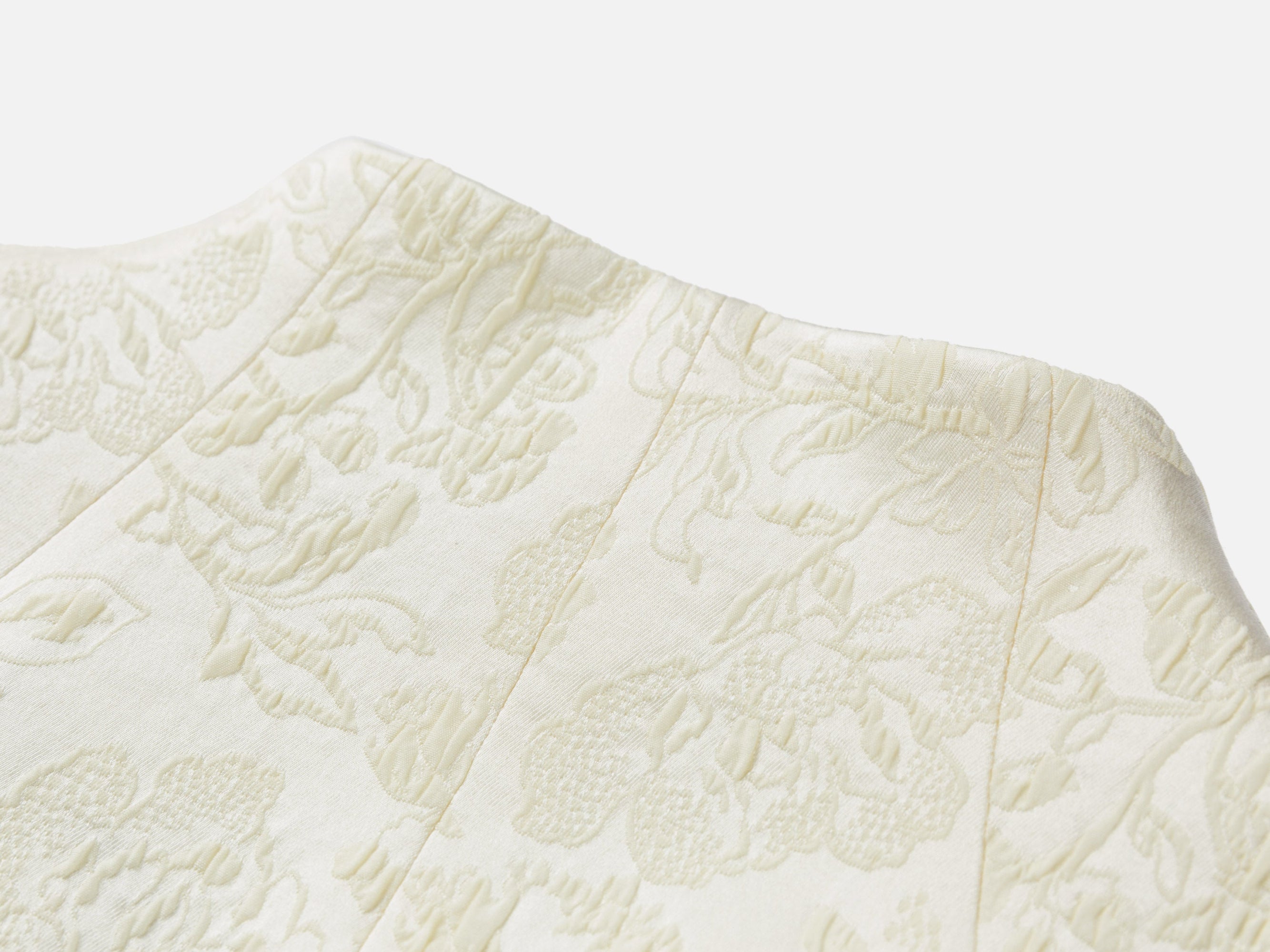 Mulberry Silk Wool Jacquard Blazer Coat | Beige