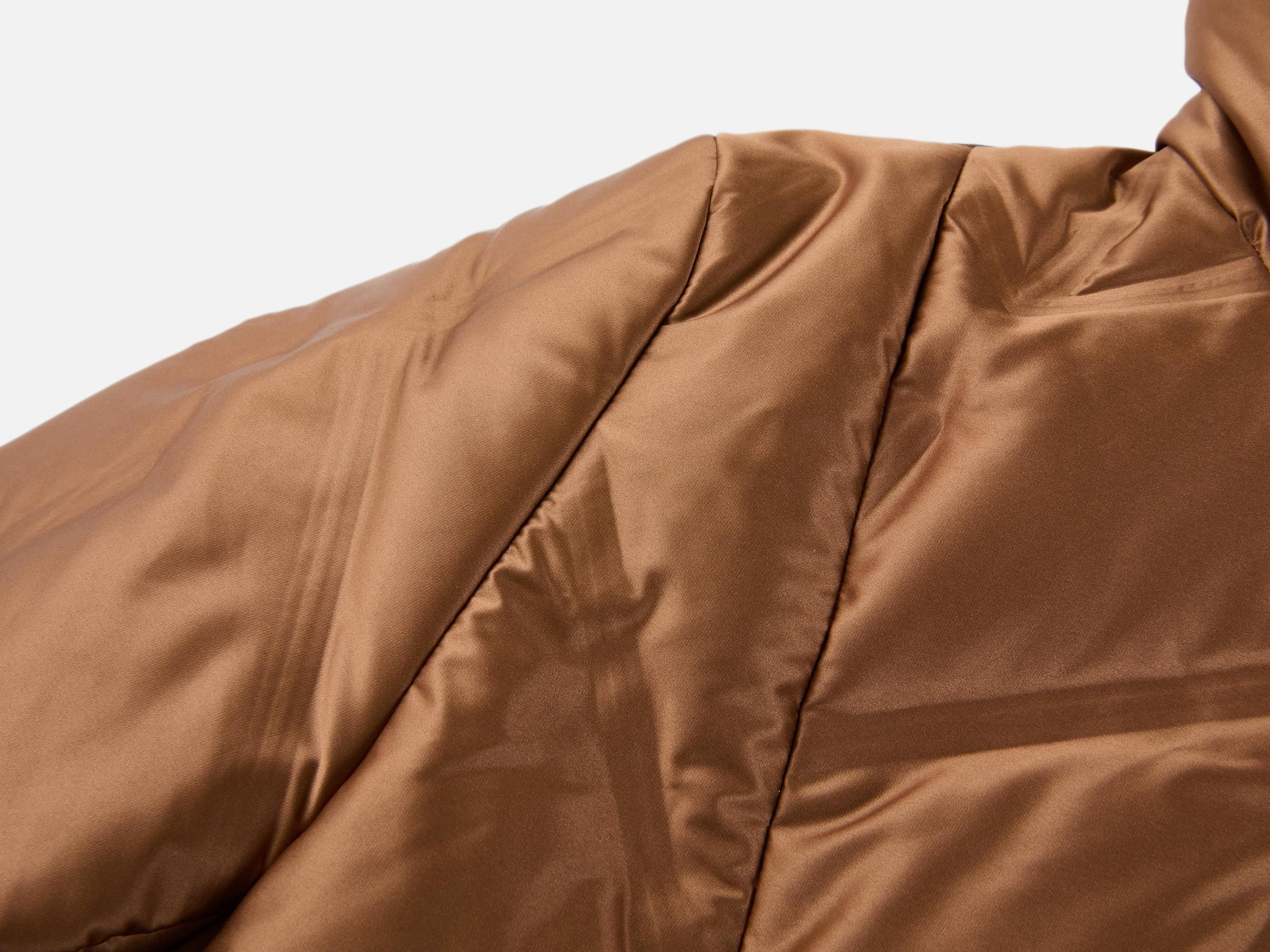 Fitted Puffer Jacket | Brown