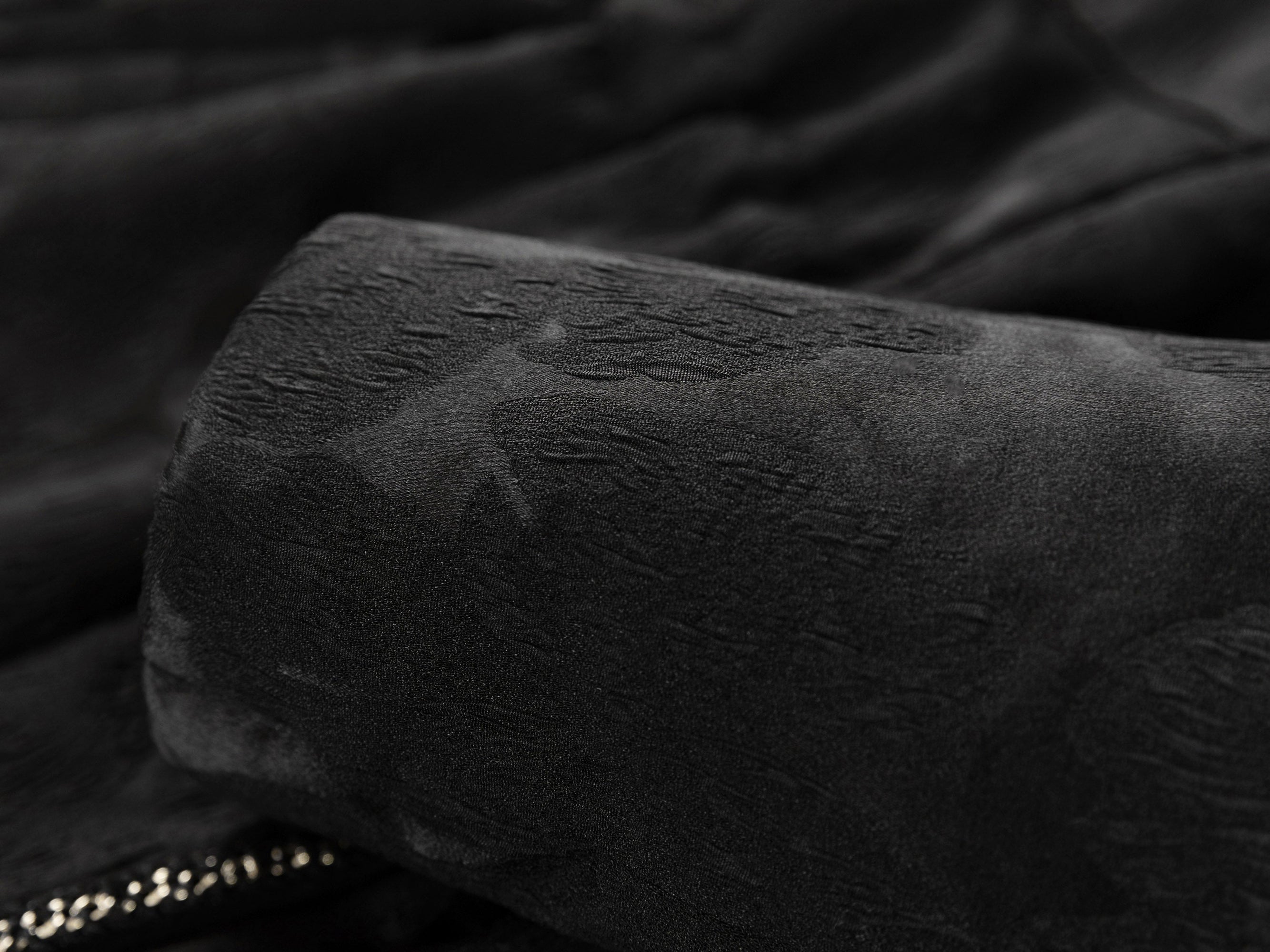 Textured Pattern Jacket | Black