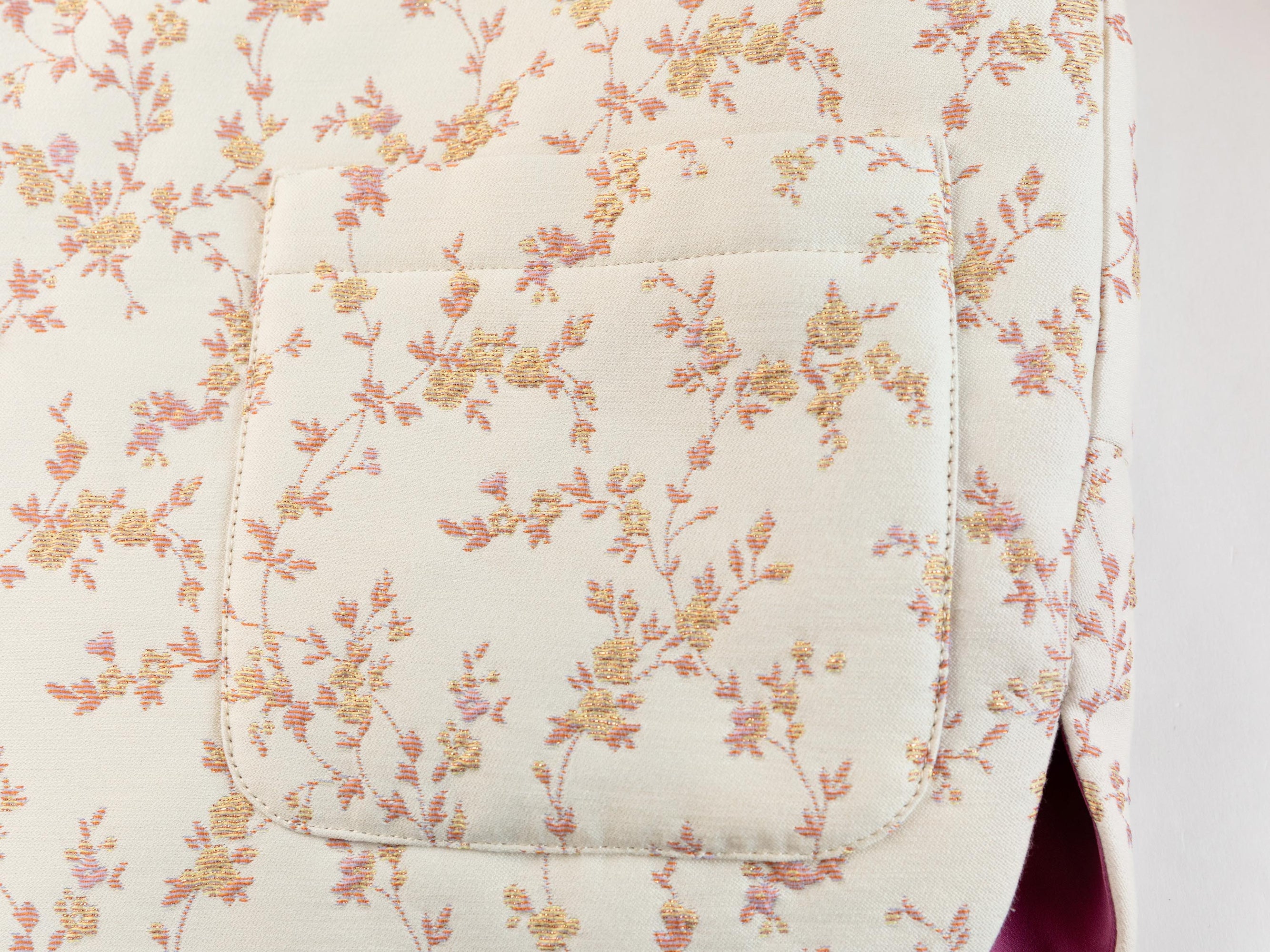 Floral-Print Quilted Jacket | Beige