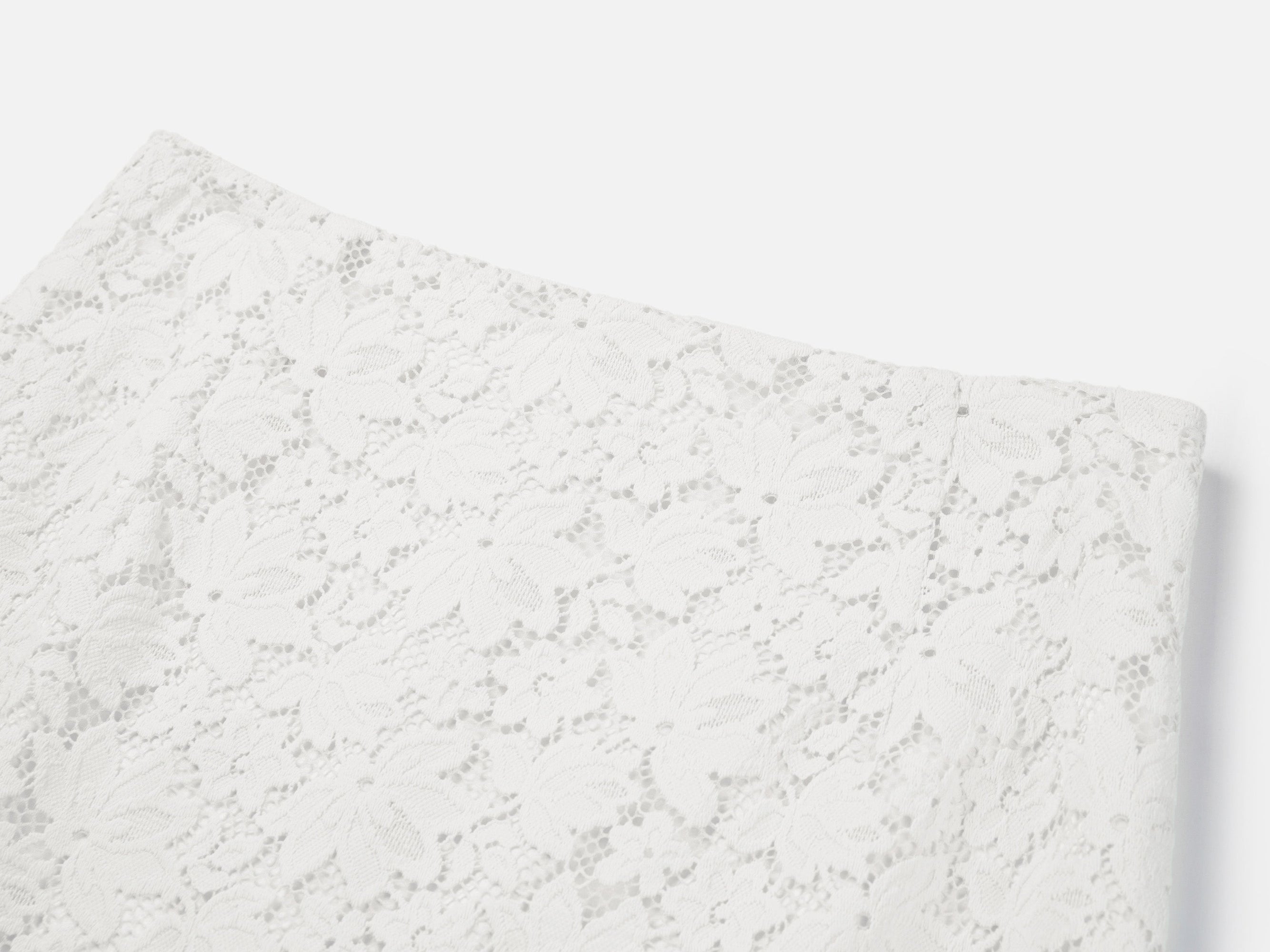 Lace Midi Skirt | White