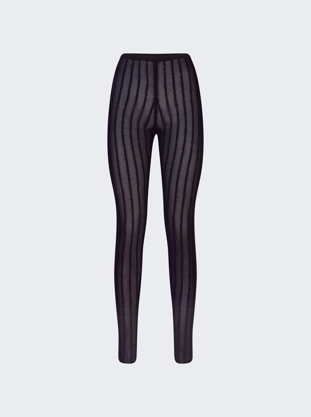 Women | The Attico | Semi-sheer Knitted Rib Pants | Black