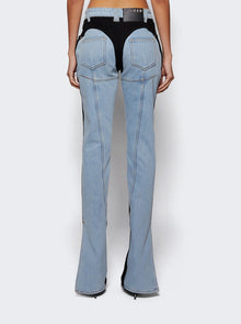 Women | Mugler | Bi-color Skinny Jeans Tokyo Blue & Black