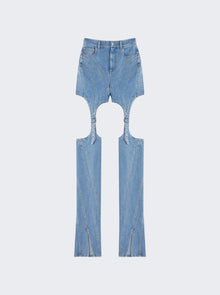 Women | Mugler | Buckled Chaps Skinny Jeans Tokyo | Blue