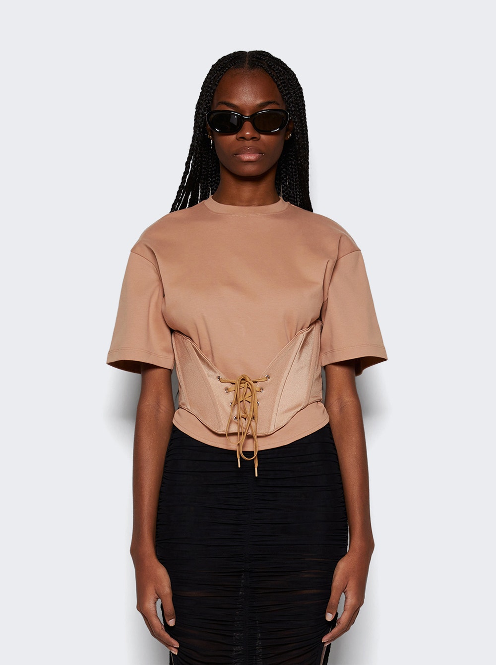 Women | Mugler | Corset Top | Tan