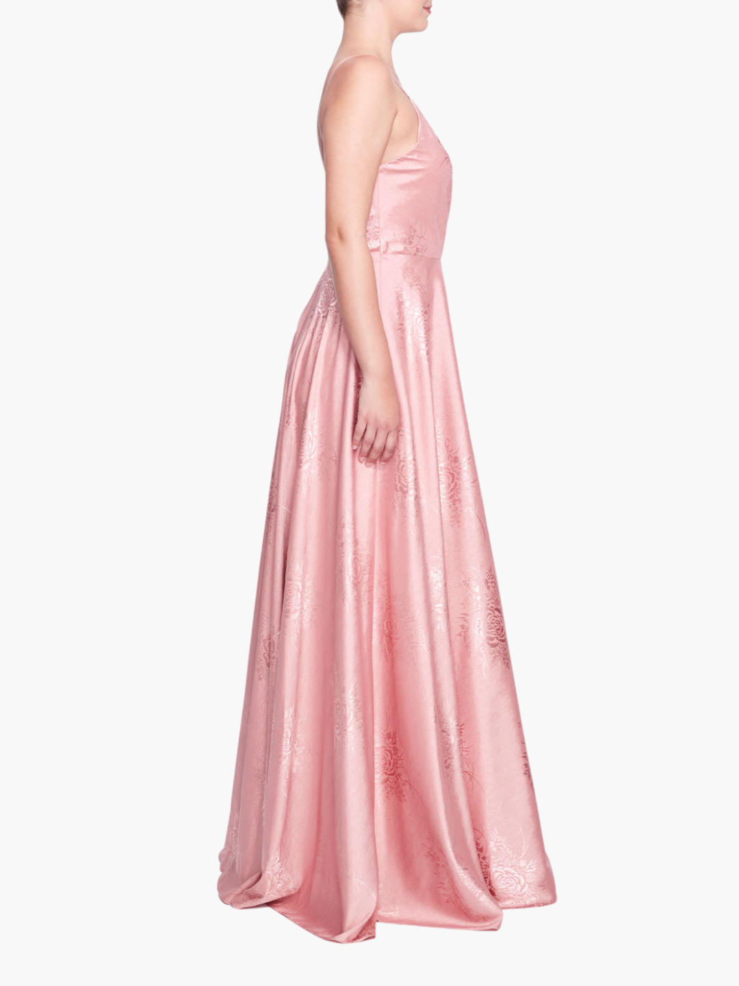 Matera Wrap Floral Gown | Rose