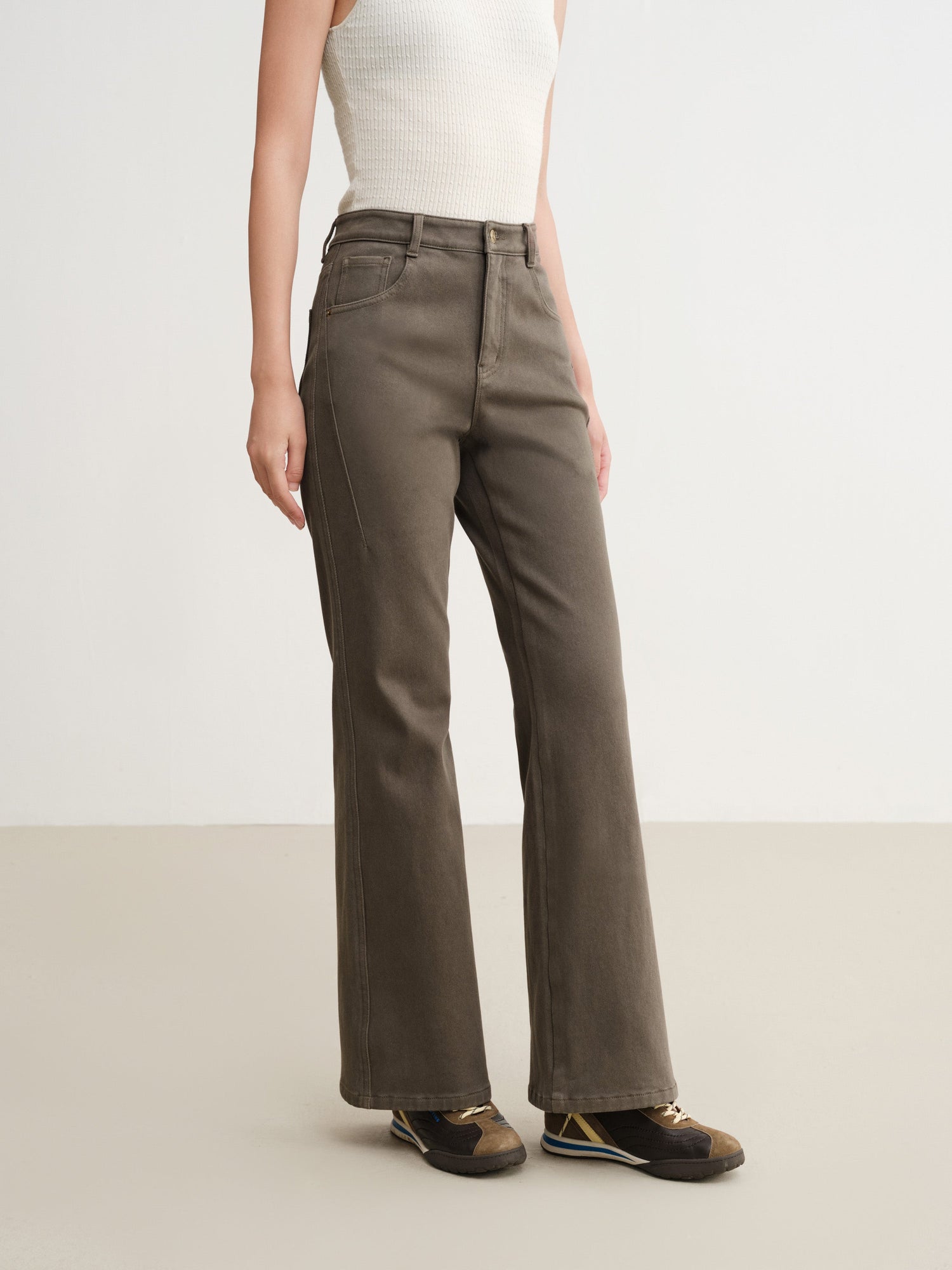 High-Waist Pants | Green