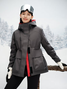 Goose Down Hooded Jacket | Grey