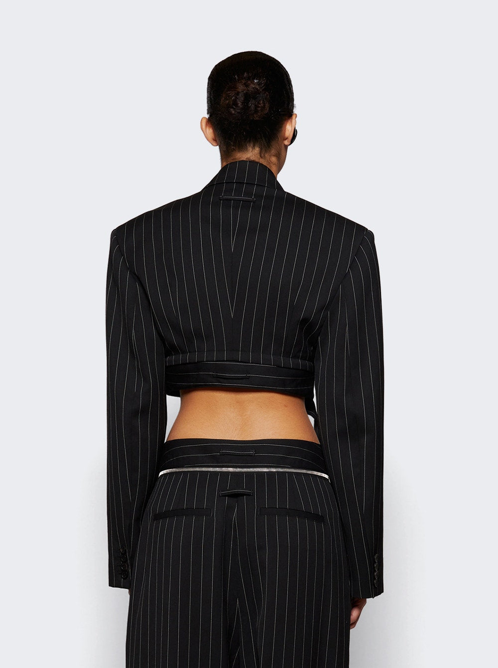 Women | Jean Paul Gaultier | Pinstripe Cropped Tailored Jacket & Black & White