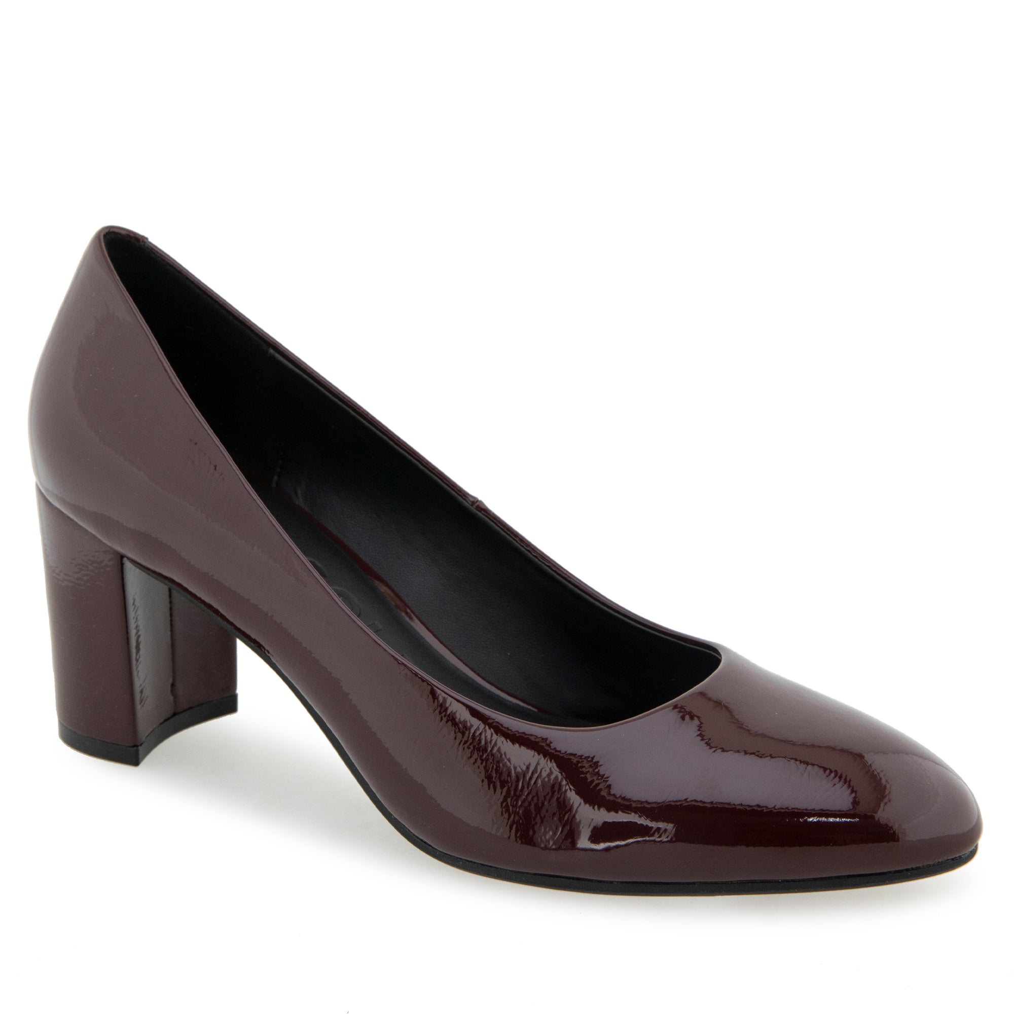 Betsy Dress Pump | Merlot Faux Crinkle Patent