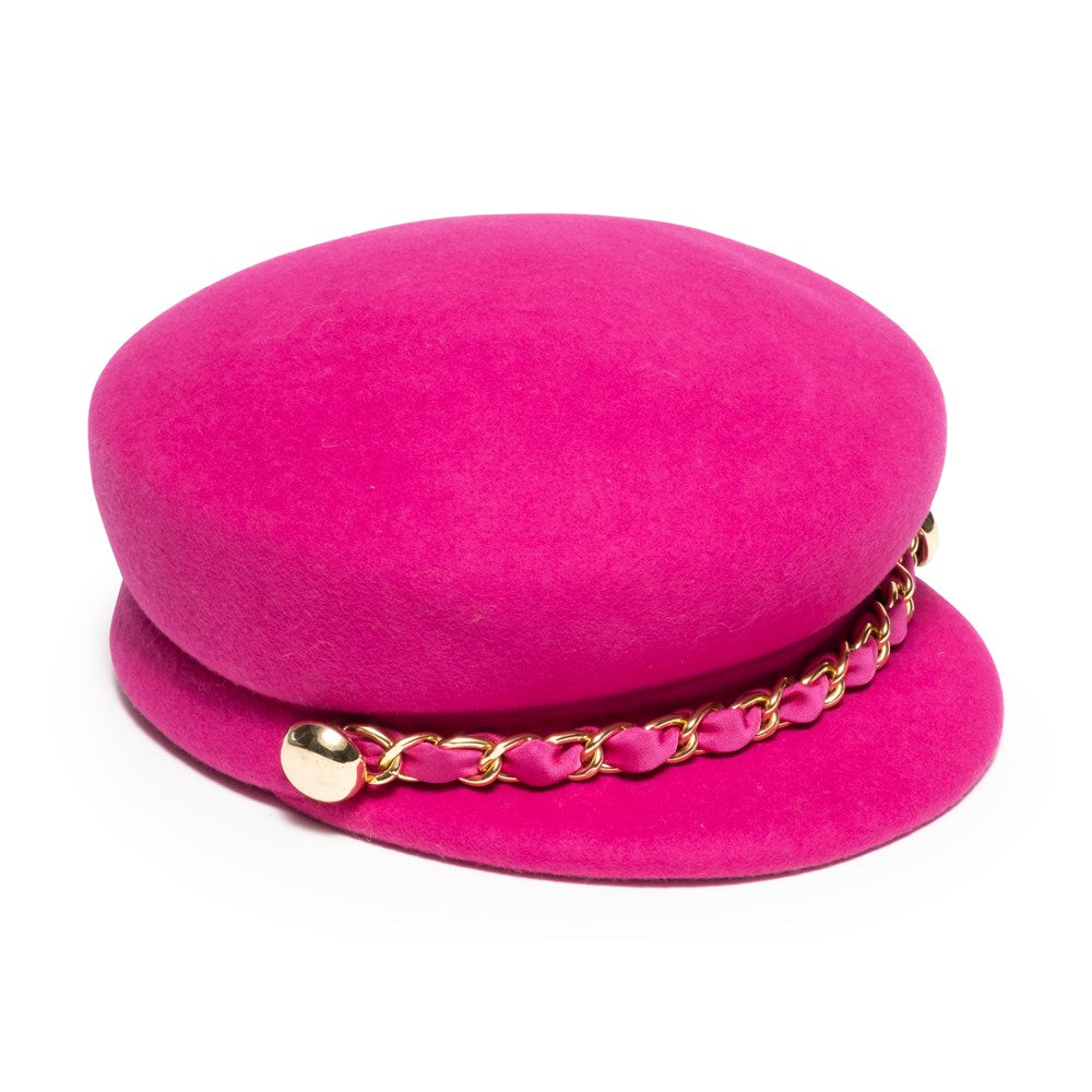 Sabrina Wool Felt Cap | Fuchsia