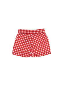 Boys | Sylvester Bermuda Swim Shorts | White/Red