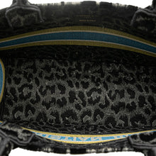 Dior | Pre-Owned Mizza Medium Embroidered Canvas Leopard Book Tote | Black