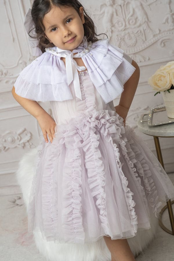 Girl | Ariel Victorian Tulle Cape | Lavender
