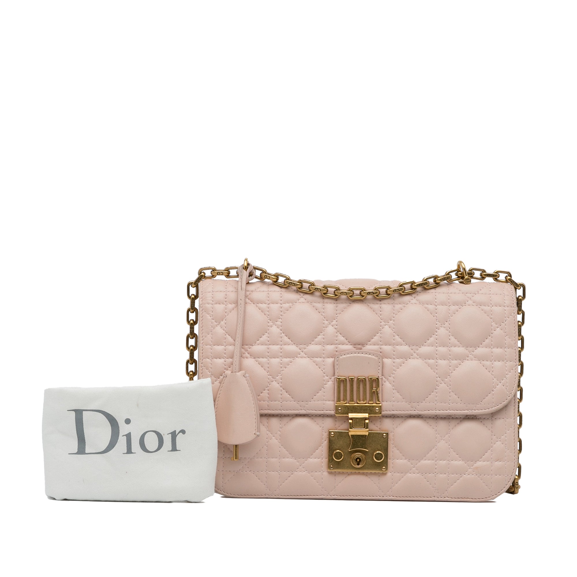 Dior | Pre-Owned Cannage Dioraddict Crossbody | Pink/Light Pink