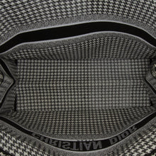 Dior | Pre-Owned Large Canvas Houndstooth Embroidered Book Tote - I | Black