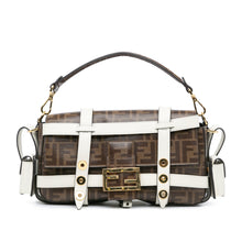 Fendi | Pre-Owned Zucca Glazed Fabric Cage Baguette Satchel - II | Brown