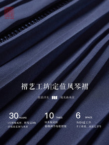 Elegant Pleated Skirt | Navy
