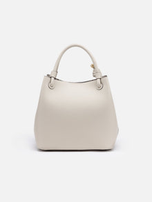 Lucky Woven Bucket Soft Bag | White