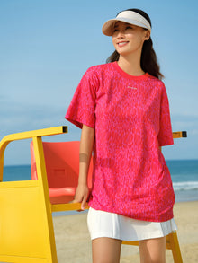 Loose Fit Pure Cotton Short-sleeve T-shirt | Red