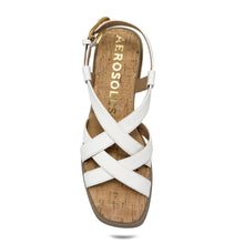 Daily Sandal Block Heel | Bright White Faux Nappa/Cork Heel