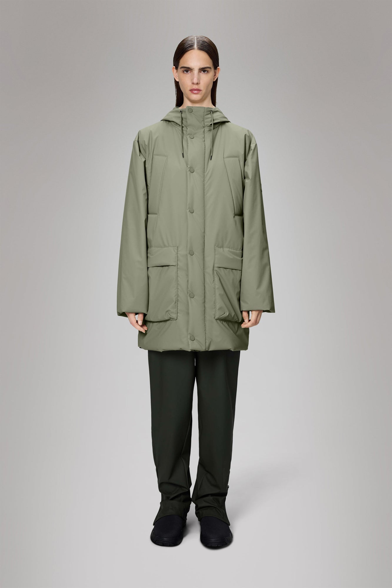 Rains Lohja Long Insulated Cargo Jacket Drift Jacket