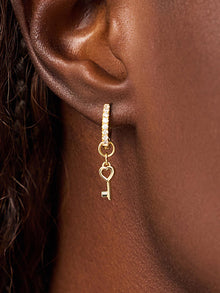 14K Gold Plated Heart Love Vday Earring Charms For Women Ana Luisa Lock And Key Charms