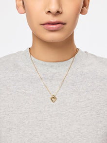 14K Gold Plated Lobster Clasp Heart Valentines Day Pendant Necklaces For Women Ana Luisa Ilie