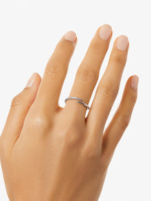Ana Luisa Jewelry Rings Bypass Rings Bypass Ring Oren Silver Rhodium