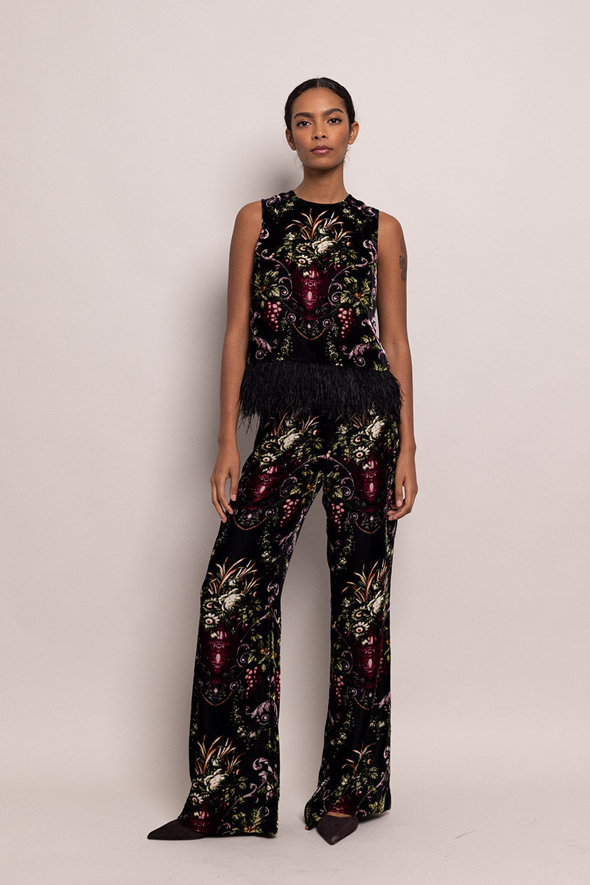 Firenze Pant | Black Fleur