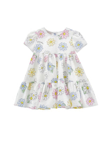 Girls | Daisy Poplin Dress | White