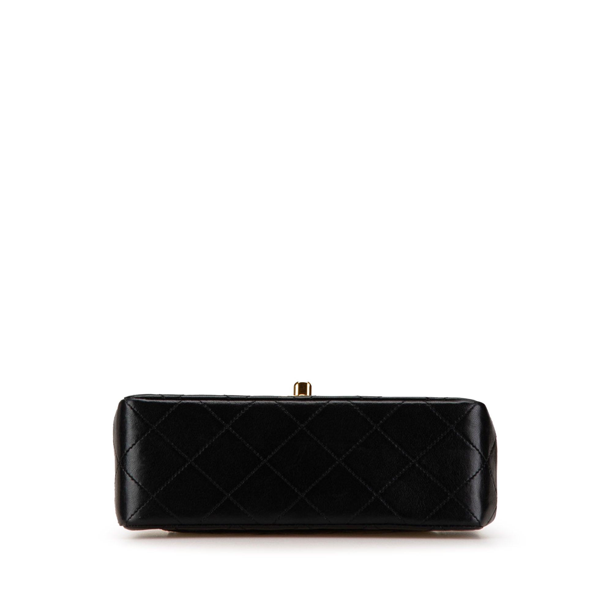 Chanel | Pre-Owned Small Square Quilted Lambskin Flap - I | Black