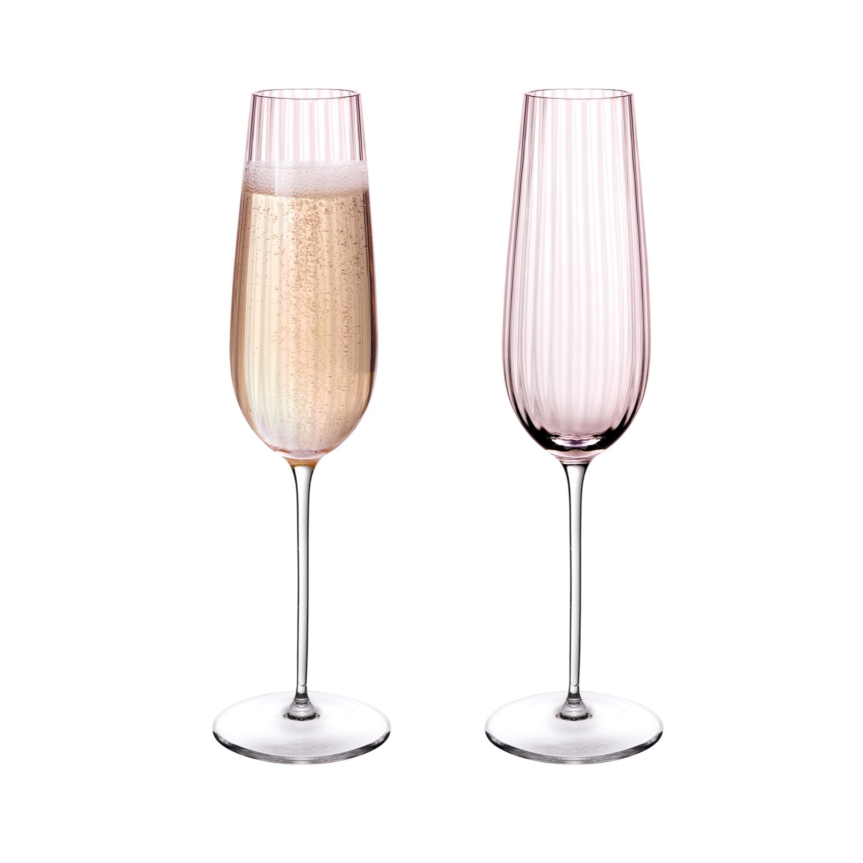 Round Up Sparkling Wine Glasses | Dusty Rose | Set of 2